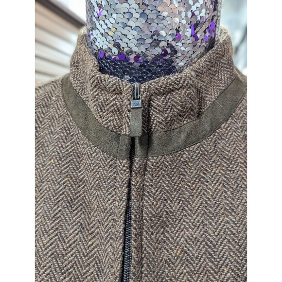 Vintage Kasper Size 12 Skirt Suit Brown Tweed - Picture 3 of 10